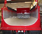 1/2 inch x 8 foot HMW liner in a dump truck