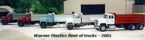 Warner Plastics fleet of trucks - 2001